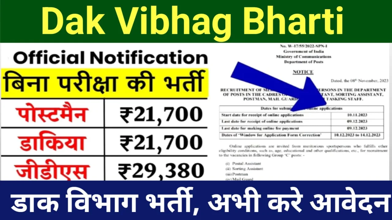 Bhartiya Dak Vibhag Vacancy
