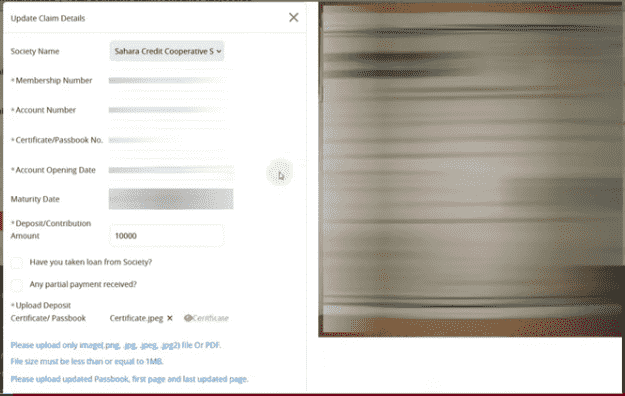 Sahara Refund Resubmission Form Kaise Bhare