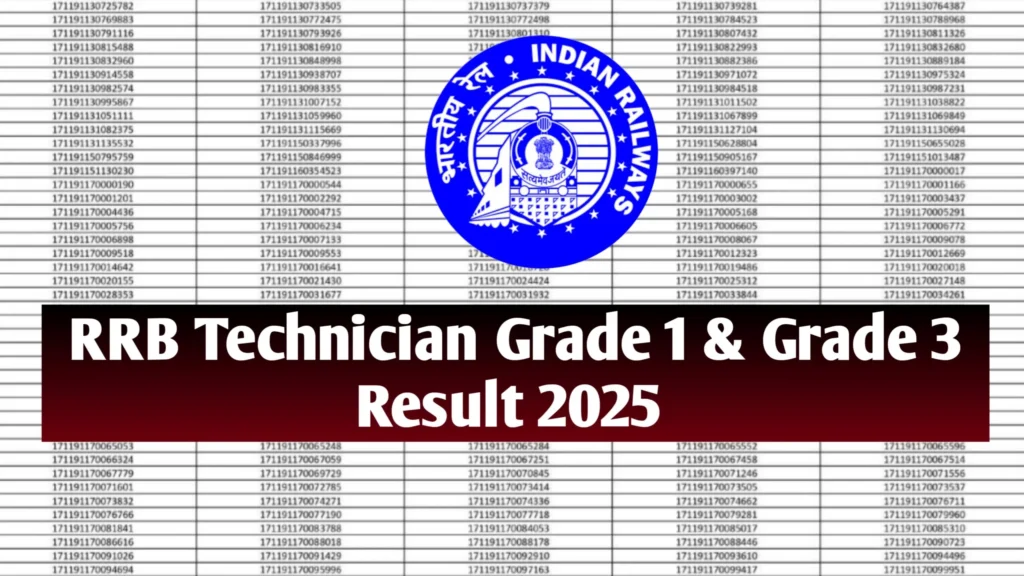 RRB Technician Result 2025
